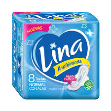 TOALLITAS FEMENINAS LINA PAQUETE AZUL X8UND OFERTA